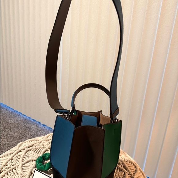 Blue and Brown Women´s Bag